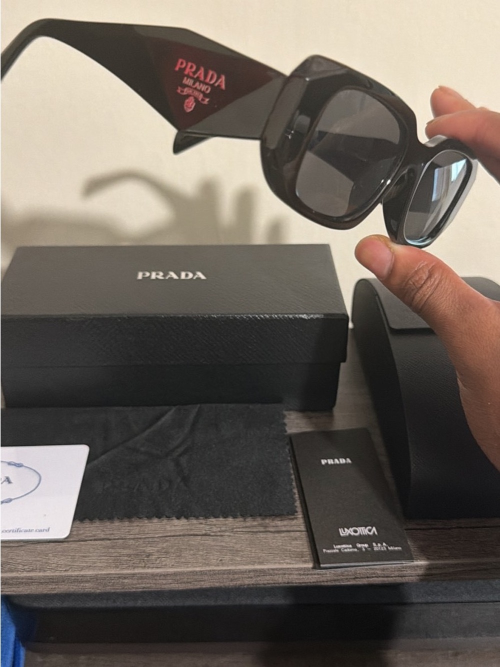 Prada Black Sunglasses with Accessories - Picture 2 of 7
